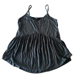 Mittoshop v-neck cami Olive Green Peplum Tank Top - Women's Small